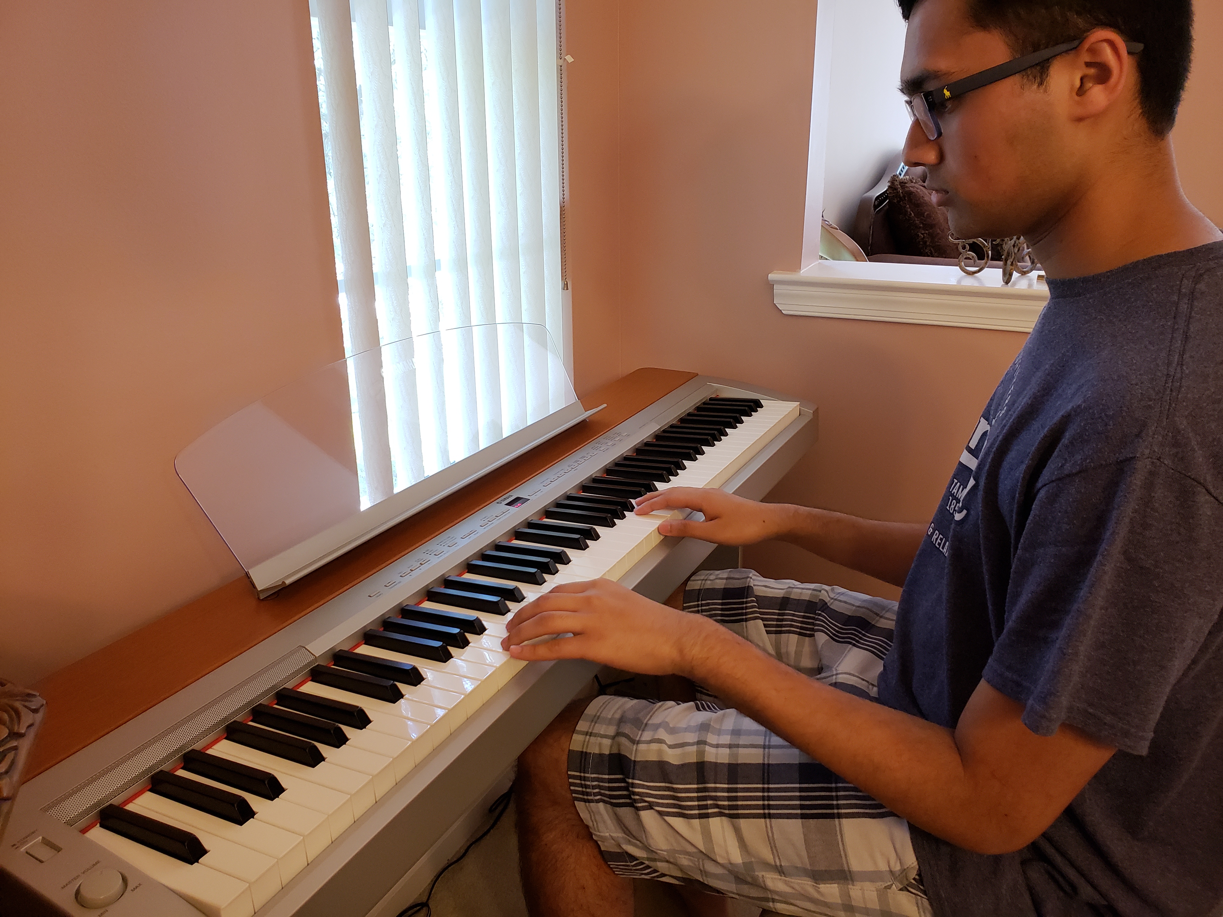 Playing my piano